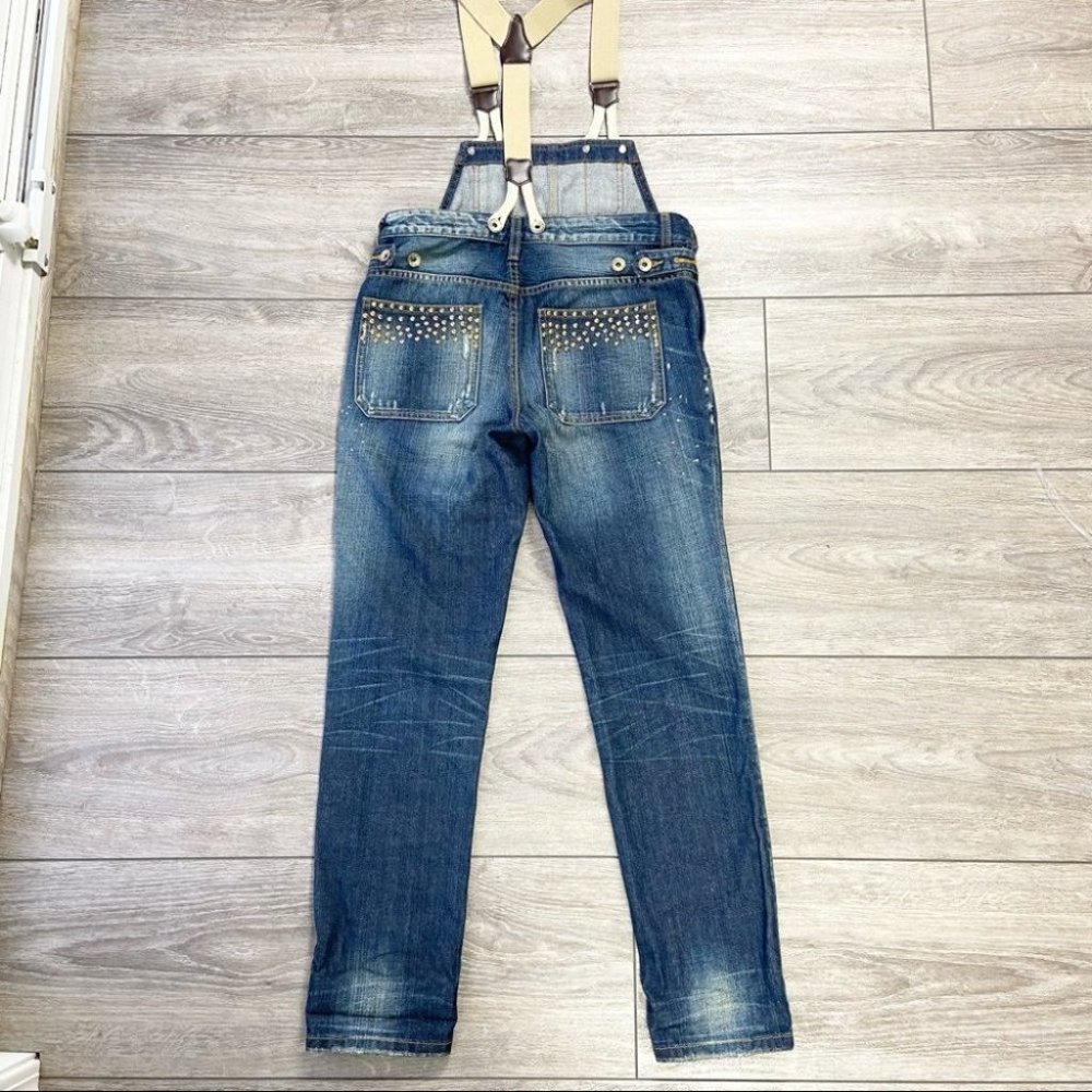 GUESS LIMITED EDITION VEROS STUDDED OVERALLS - Picture 10 of 16